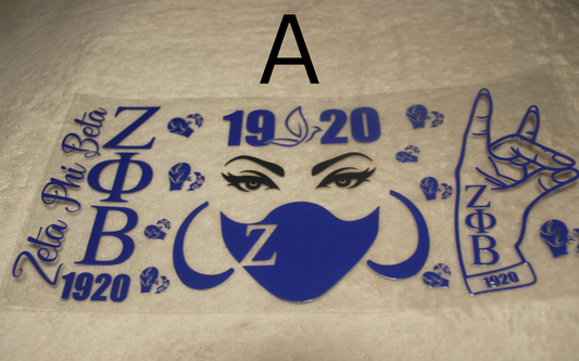 Blue Sorority UV DTF Wrap | 16-32oz | Waterproof
