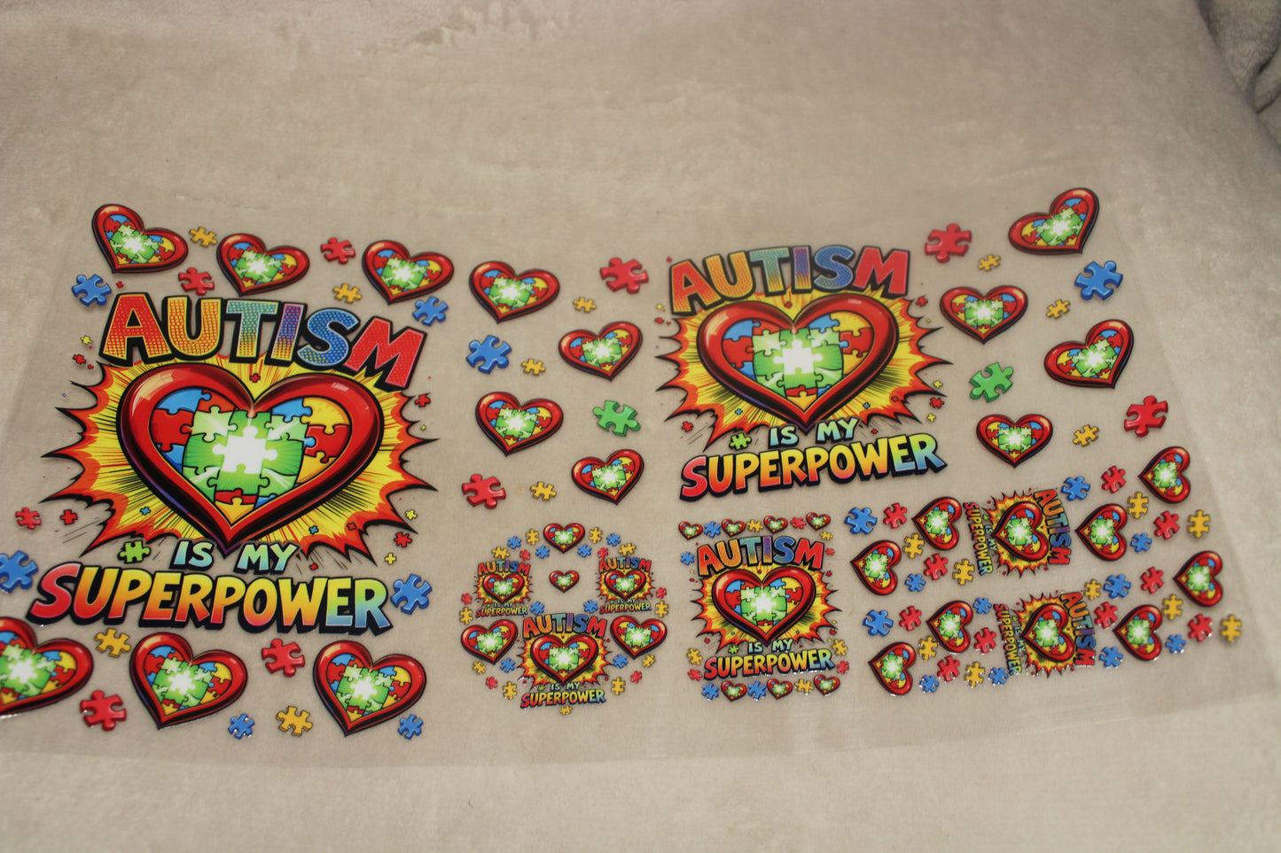 Autism is my Superpower 6 in 1 UV DTF