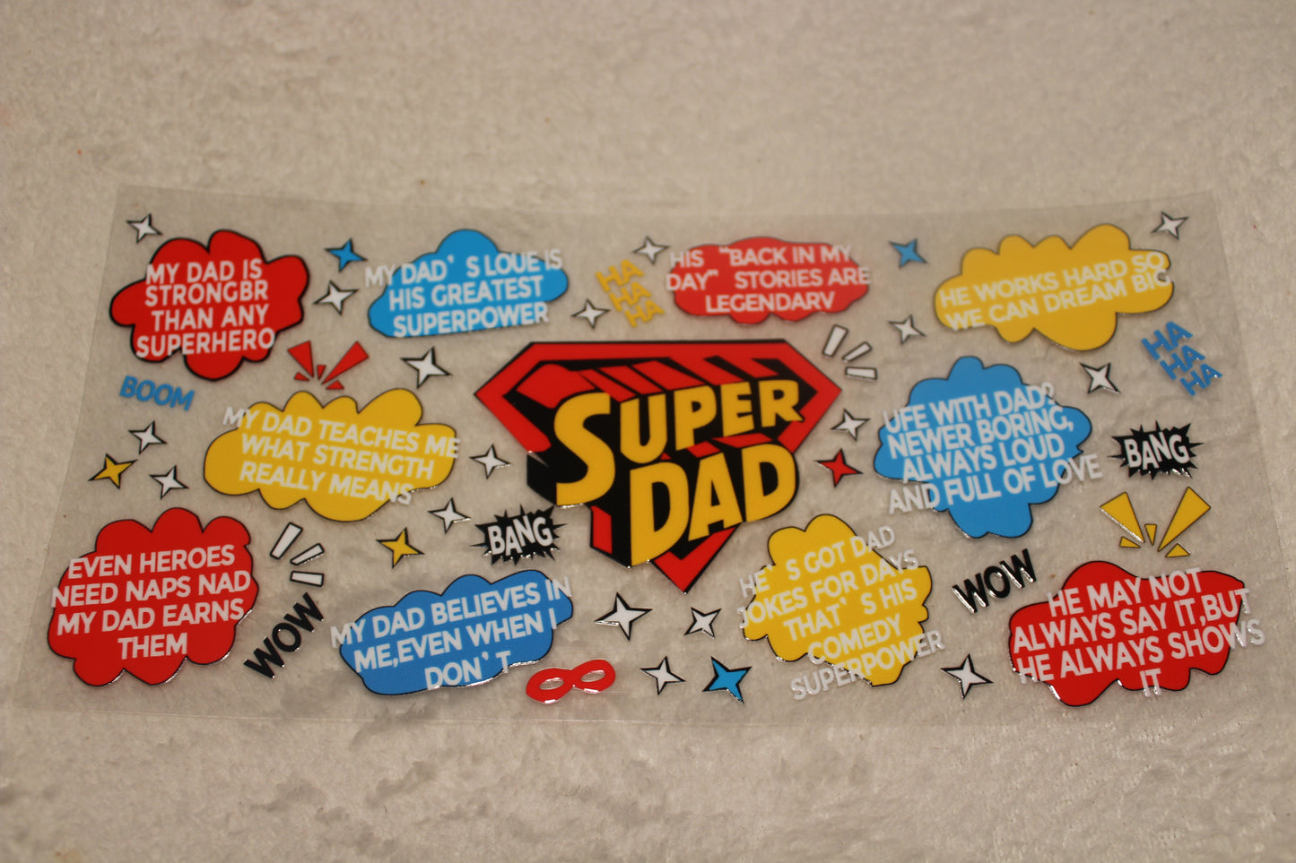 SUPER DAD Cup Wrap Sticker