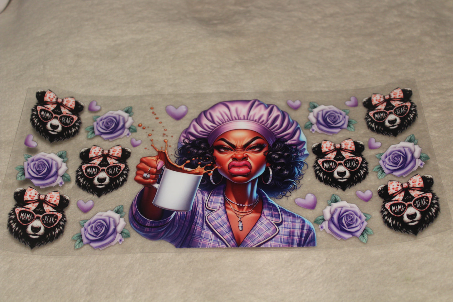 Purple Mama Bear Stank Face UV