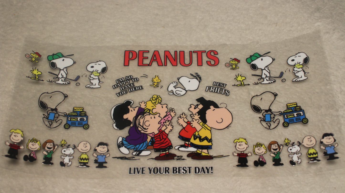 CHARLIE BROWN FAN PEANUTS 16-24OZ UV STICKER WRAP