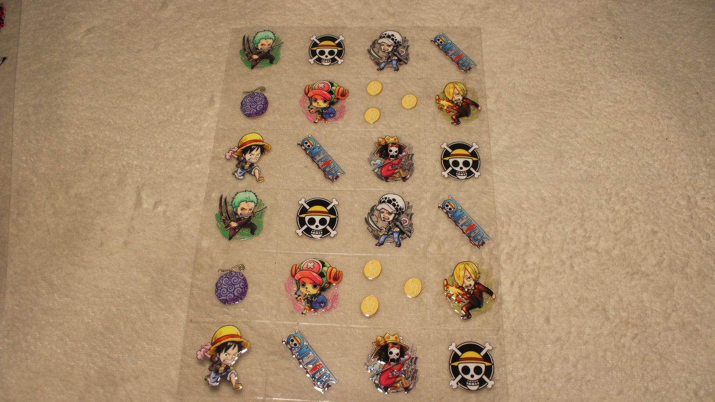 TREASURE HUNTING ANIME FAN UV STICKER SHEET