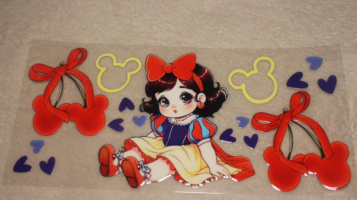 SNOW WHITE FAN 16-24OZ UV STICKER WRAP