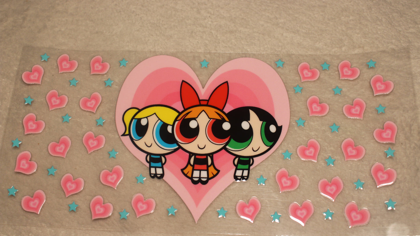 POWERPUFF GIRLS FAN 16-32OZ UV STICKER WRAP