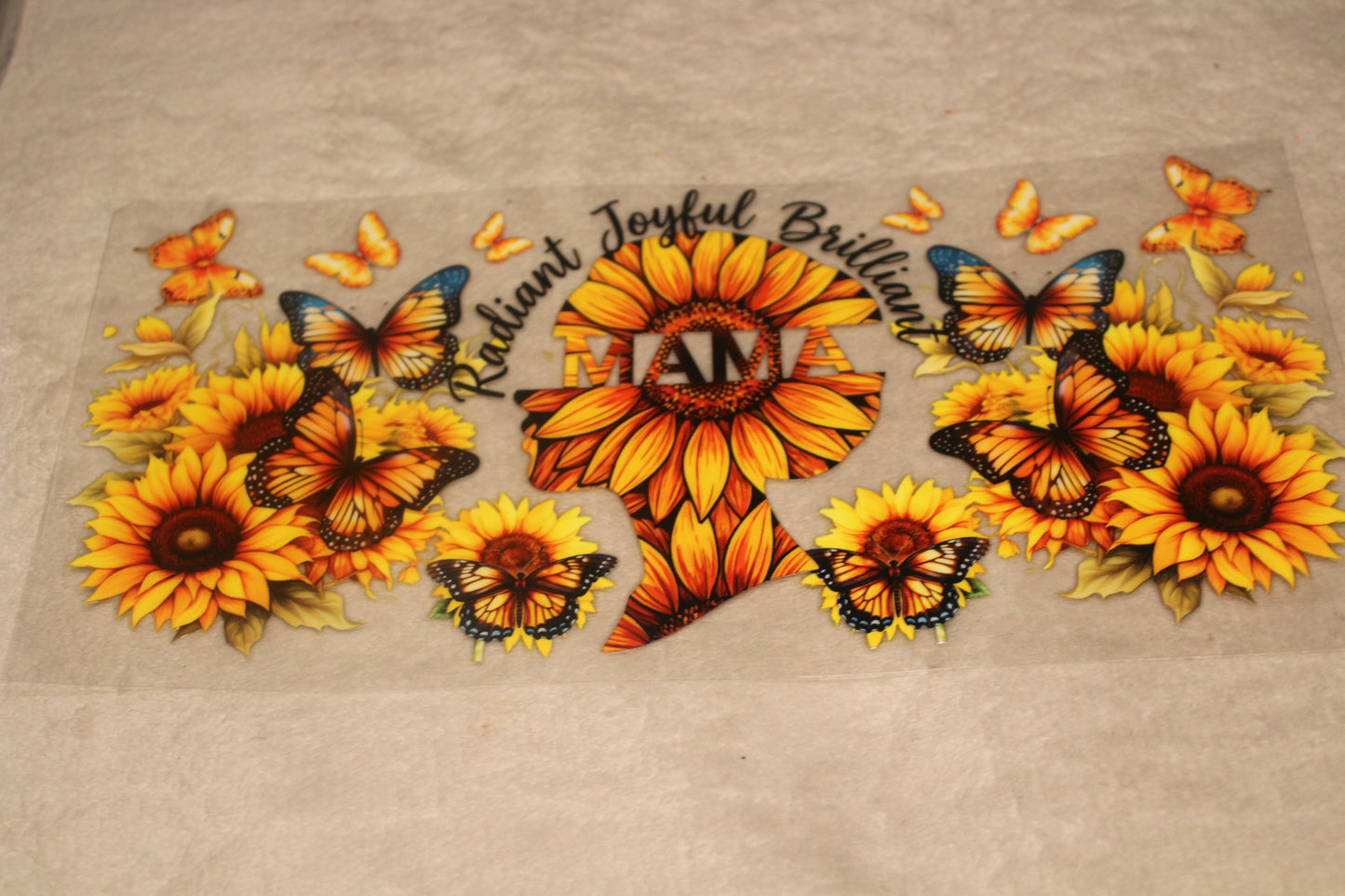 SUNFLOWER MAMA UV CUP WRAP STICKER