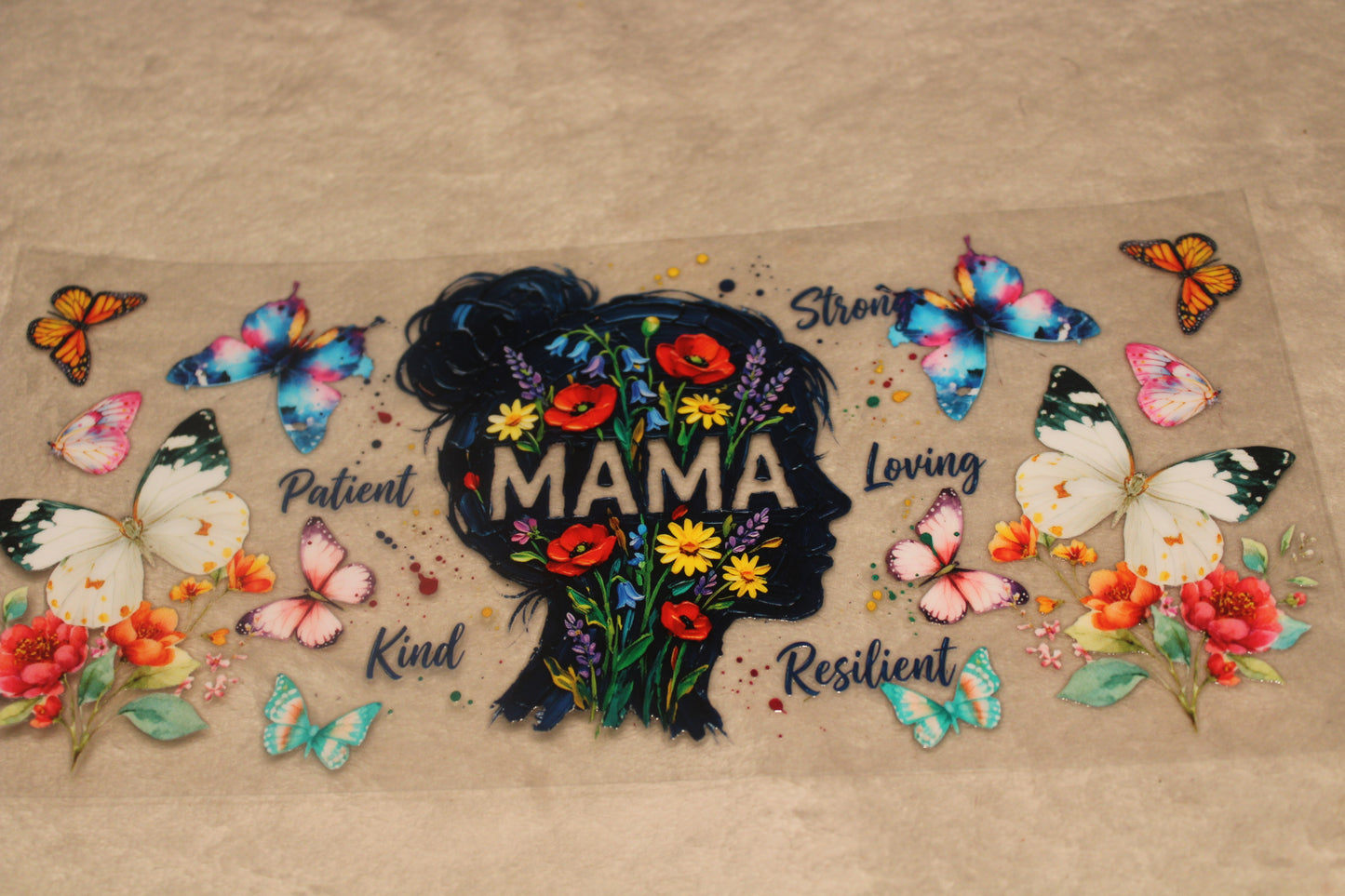 MAMA BUTTERFLIES UV CUP WRAP STICKER