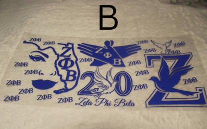 Blue Sorority UV DTF Wrap | 16-32oz | Waterproof