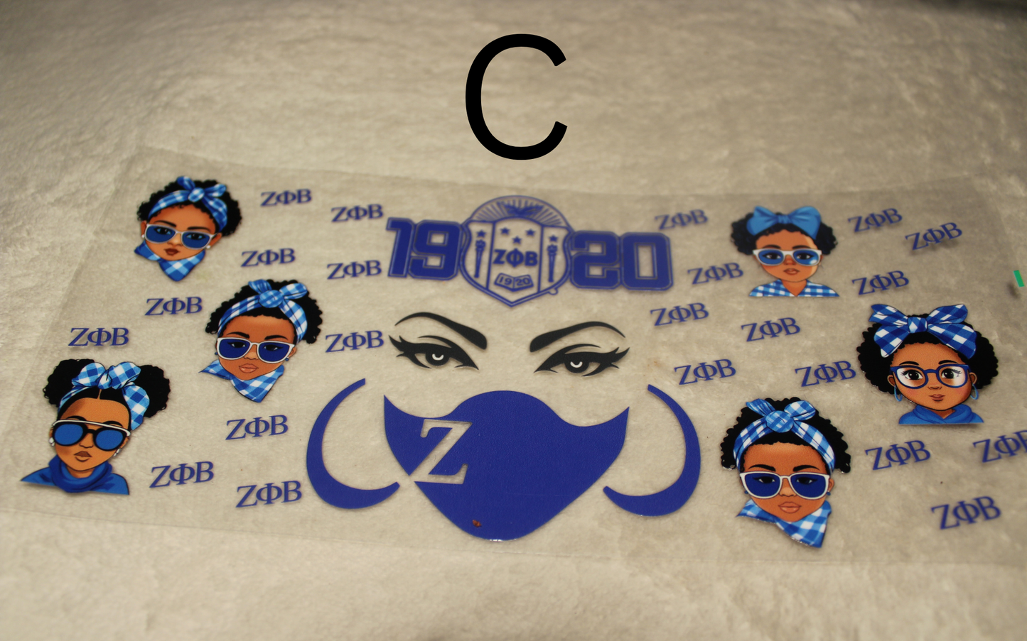 Blue Sorority UV DTF Wrap | 16-32oz | Waterproof