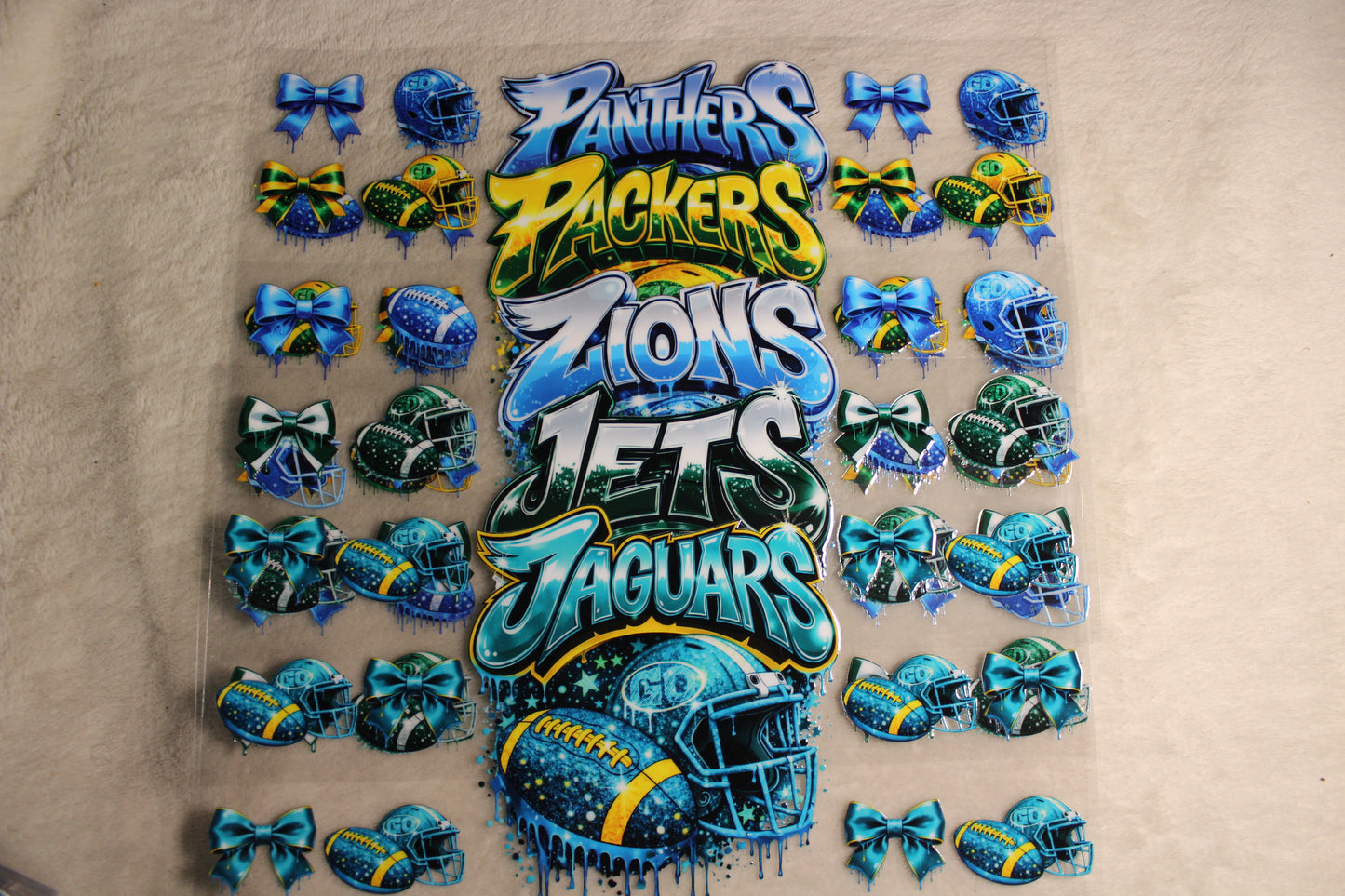 BOW FOOTBALL FULL SET UV WRAPS | 16-32oz | WATERPROOF