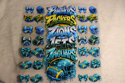 BOW FOOTBALL FULL SET UV WRAPS | 16-32oz | WATERPROOF
