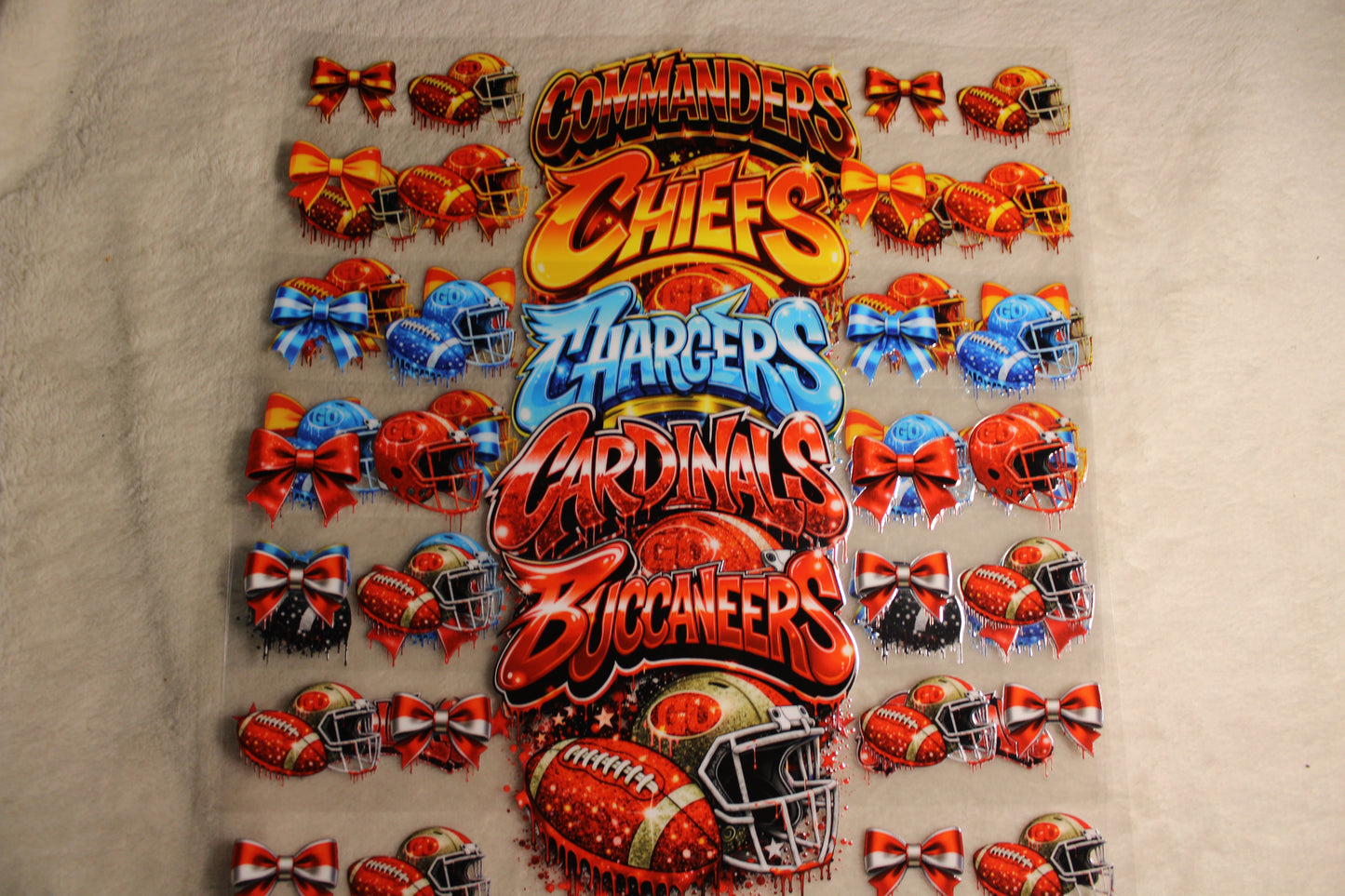 BOW FOOTBALL FULL SET UV WRAPS | 16-32oz | WATERPROOF