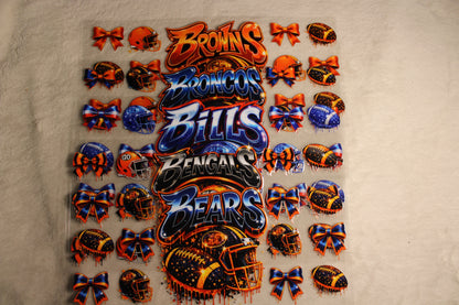 BOW FOOTBALL FULL SET UV WRAPS | 16-32oz | WATERPROOF