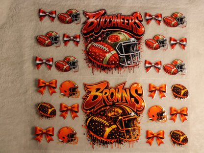 Football UV DTF Wrap | 16-32oz| Waterproof