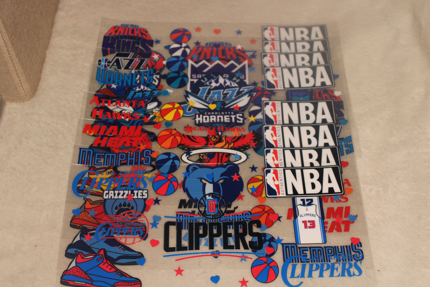 Sneaker Basketball UV DTF Wrap | 16-32oz | Waterproof