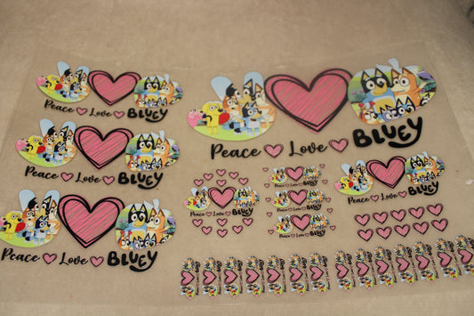 Peace Love Blue Dog 7 in 1 UV