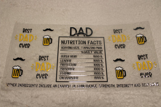 DAD NUTRITION UV Cup Wrap Sticker