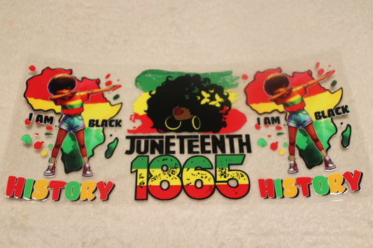 JUNETEENTH 1865 UV CUP WRAP STICKER