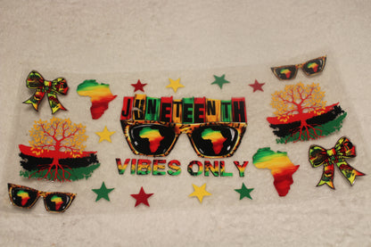 JUNETEENTH UV WRAPS | 16-32oz | WATERPROOF
