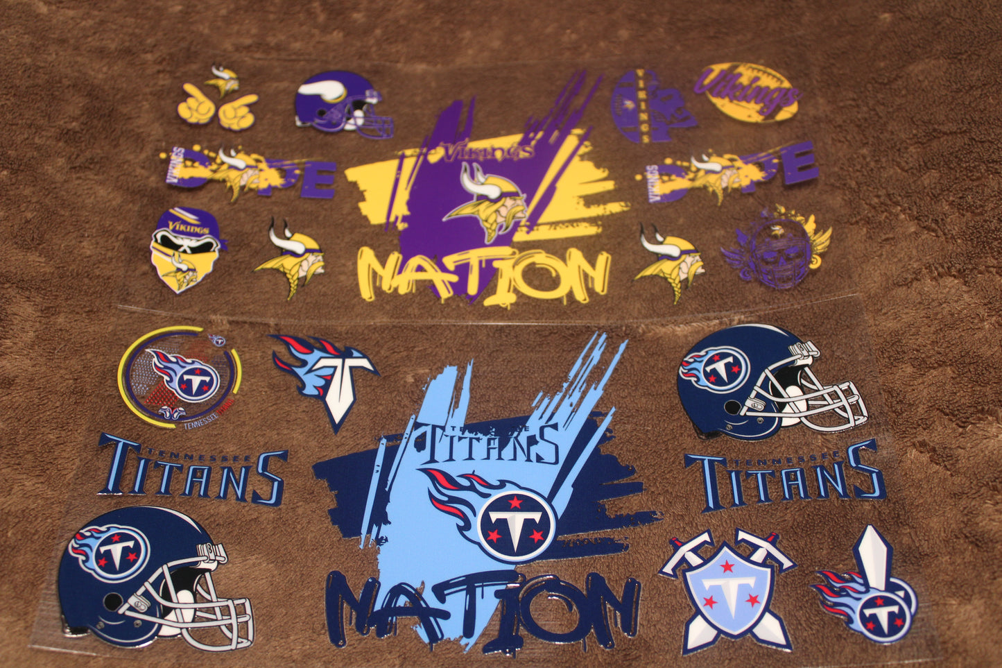 Football Nation UV DTF Wrap | 16-32oz | Waterproof