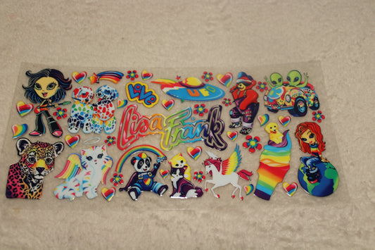 LISA FRANK FAN UV CUP WRAP STICKER