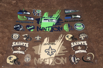 Football Nation UV DTF Wrap | 16-32oz | Waterproof
