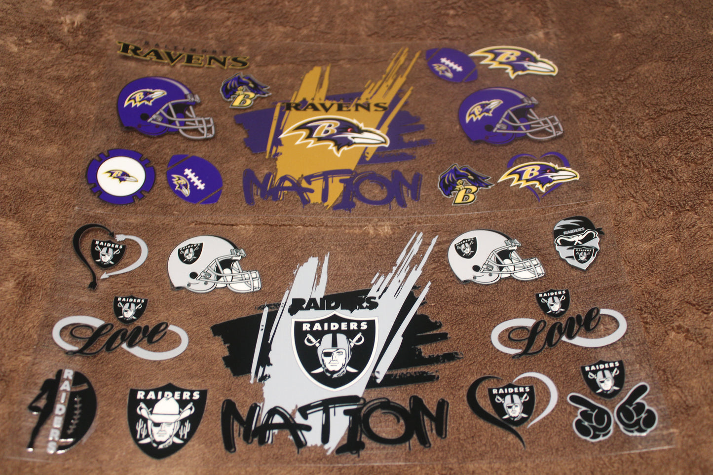 Football Nation UV DTF Wrap | 16-32oz | Waterproof