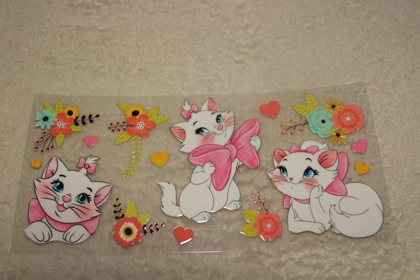 CUTE CAT FAN UV CUP WRAP STICKER