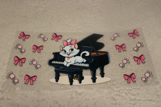 CUTE CAT FAN UV CUP WRAP STICKER