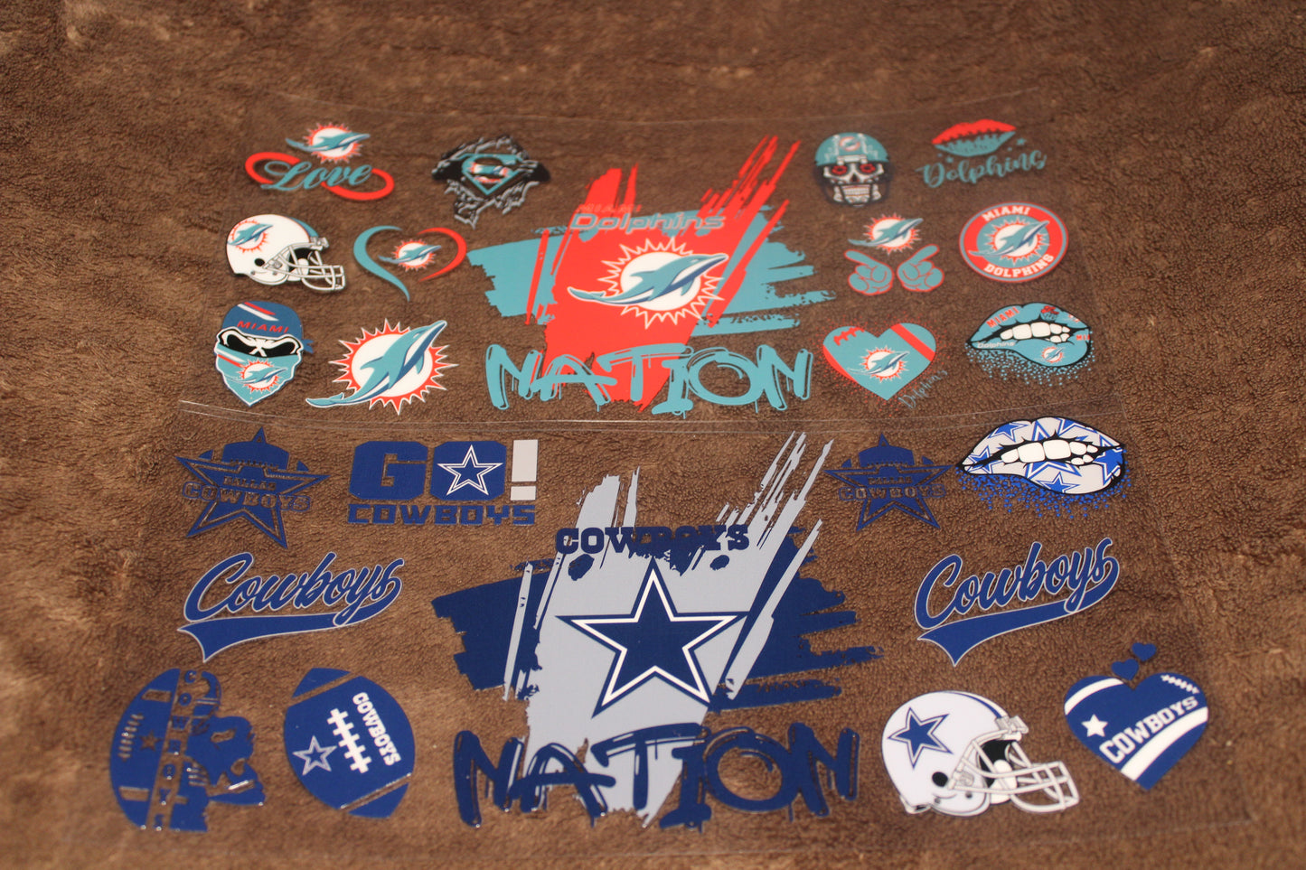 Football Nation UV DTF Wrap | 16-32oz | Waterproof