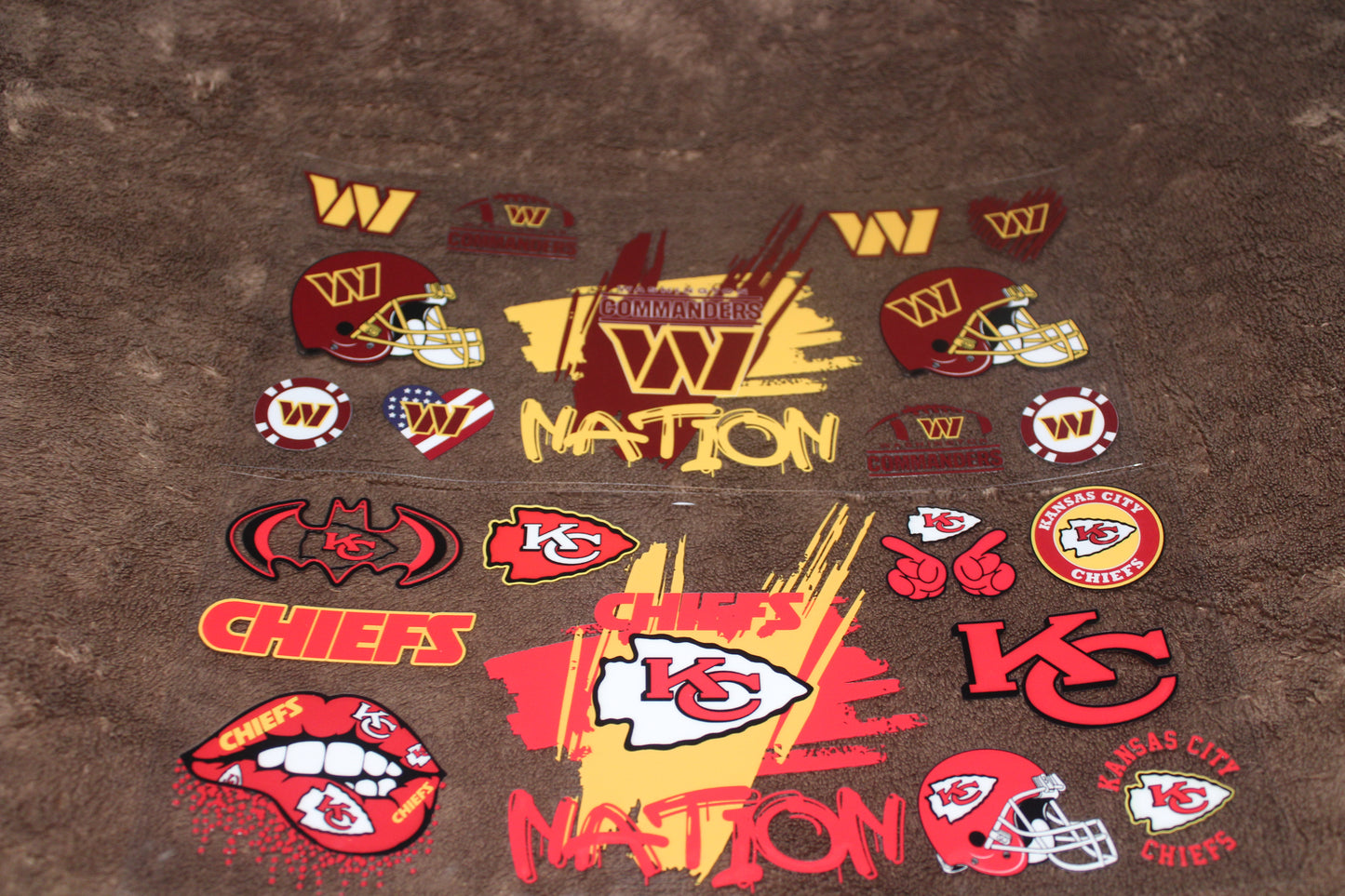 Football Nation UV DTF Wrap | 16-32oz | Waterproof