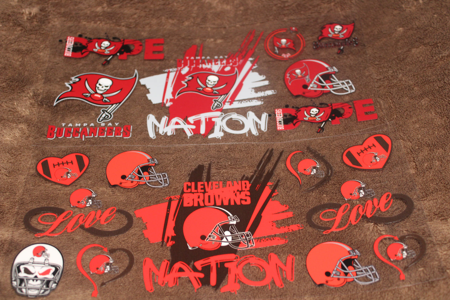 Football Nation UV DTF Wrap | 16-32oz | Waterproof