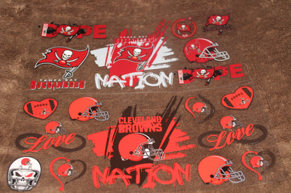 Football Nation UV DTF Wrap | 16-32oz | Waterproof