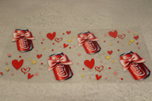 CUTE COCA DRINK UV CUP WRAP STICKER