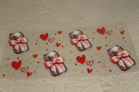 CUTE COCA DRINK UV CUP WRAP STICKER