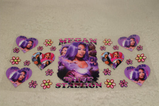 MEGAN THEE STALLION UV CUP WRAP STICKER