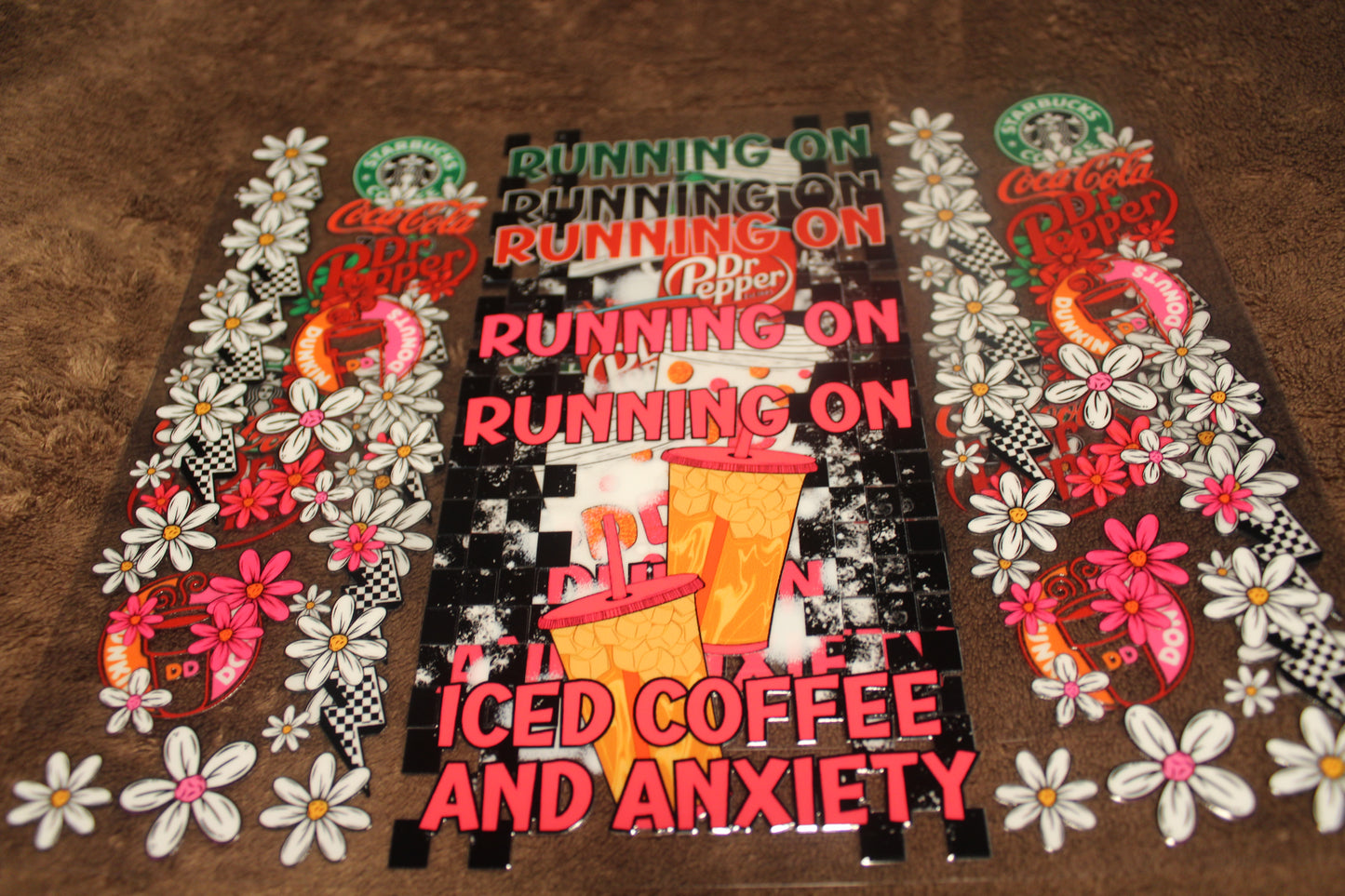 Funny Drink Anxiety UV DTF Wrap | 16-32oz | Waterproof