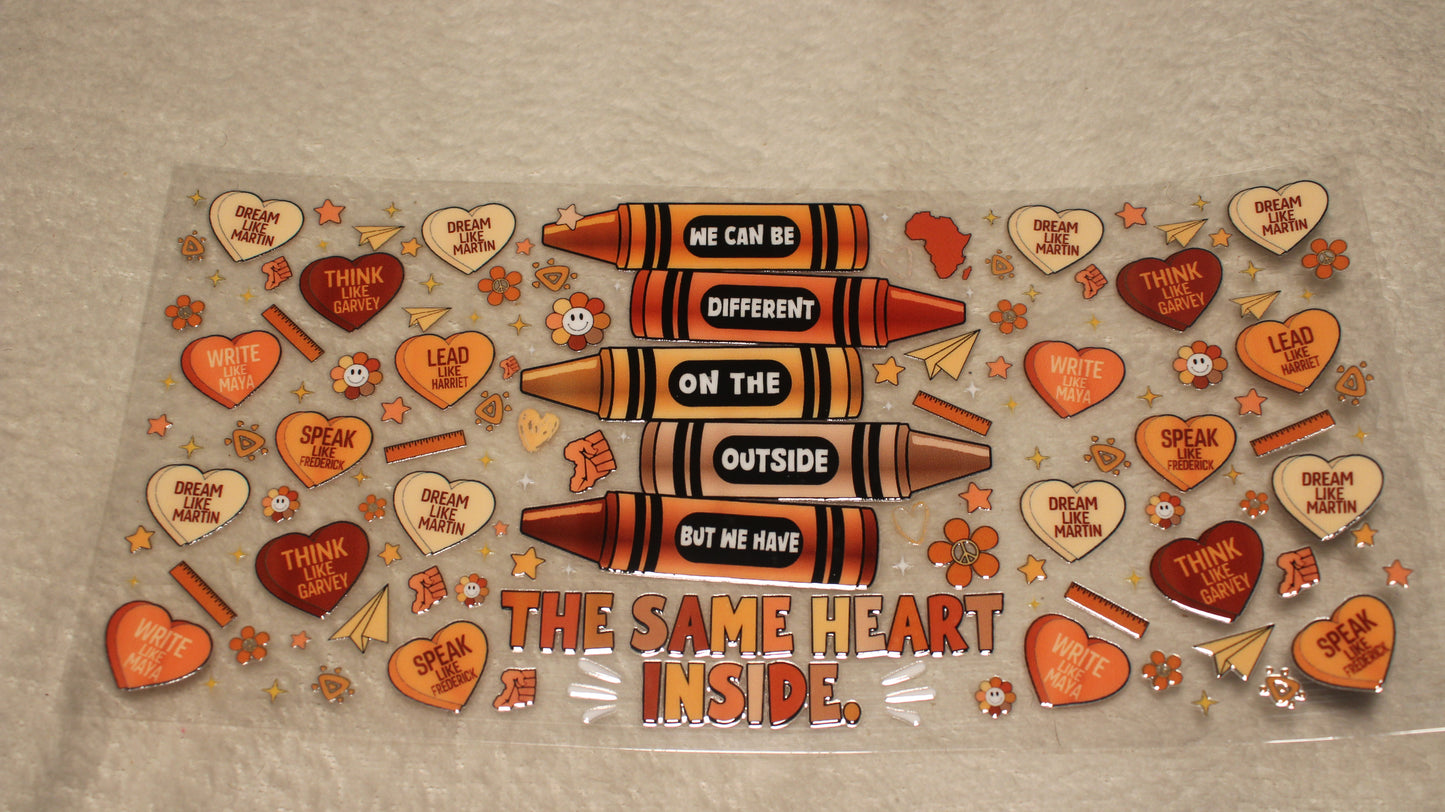 THE SAME HEART INSIDE UV CUP WRAP STICKER
