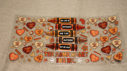 THE SAME HEART INSIDE UV CUP WRAP STICKER