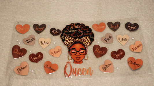 BLACK QUEEN UV CUP WRAP STICKER