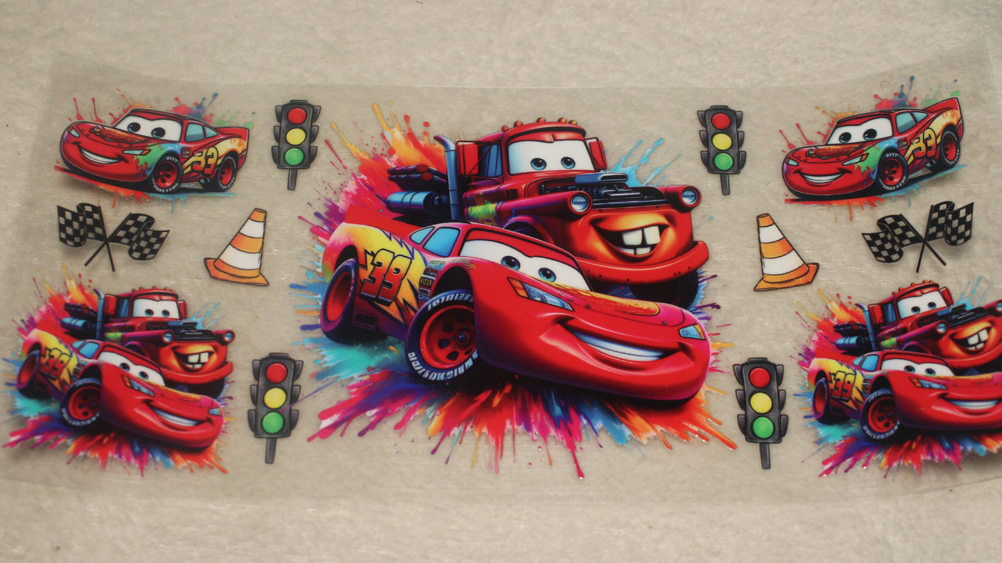CARS FAN 16-32OZ UV STICKER WRAP