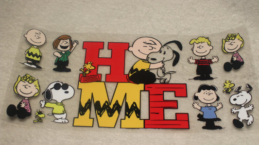 CHARLIE BROWN AND FRIENDS FAN 16-24OZ UV STICKER WRAP