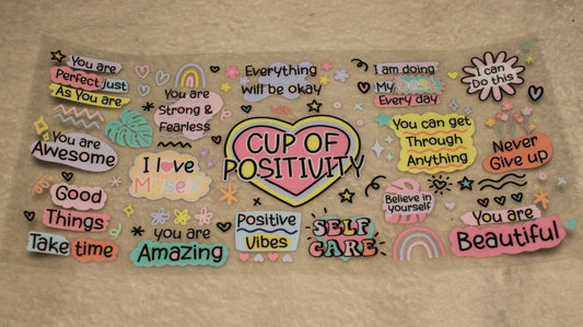 CUP OF POSITIVITY UV CUP WRAP STICKER