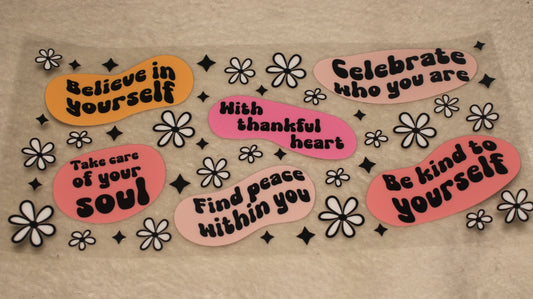 POSITIVE VIBES UV CUP WRAP STICKER