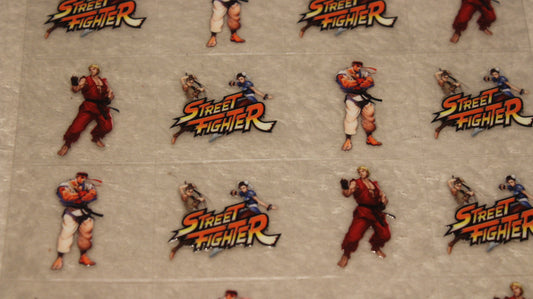STREET FIGHTER FAN UV SITCKER SHEET