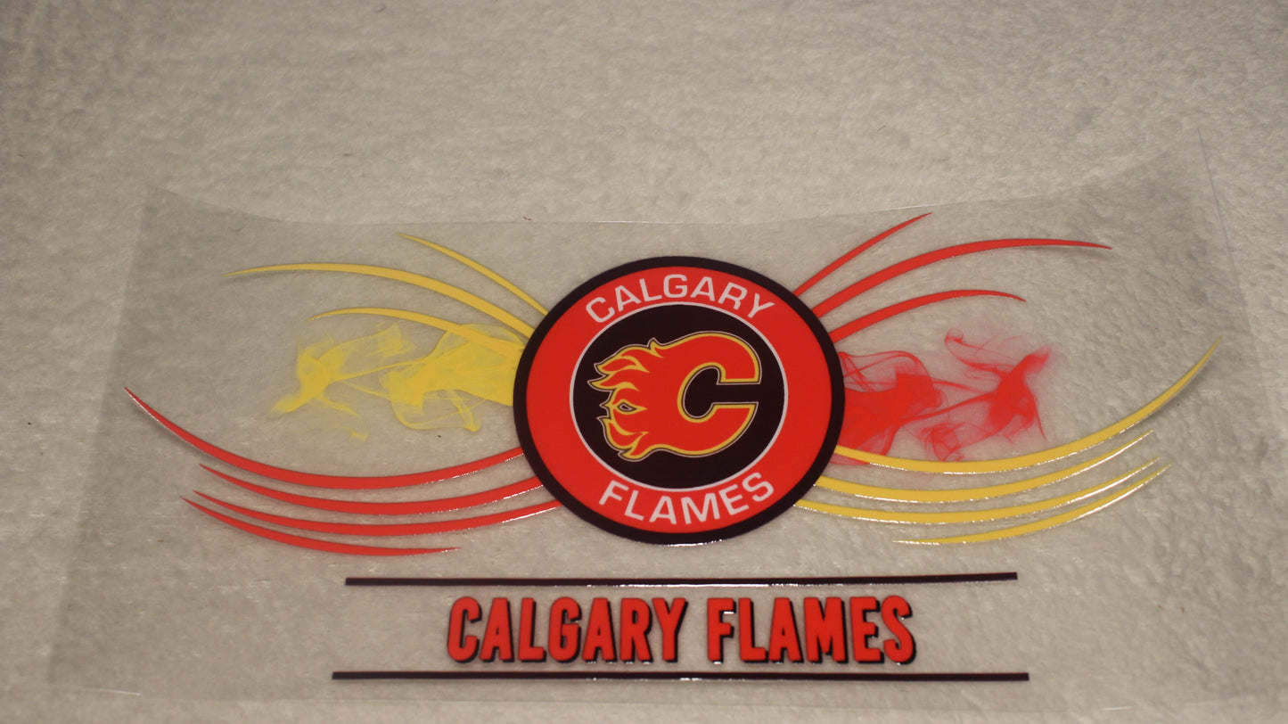 HOCKEY TEAM CALGARY FLAMES 16OZ UV STICKER WRAP