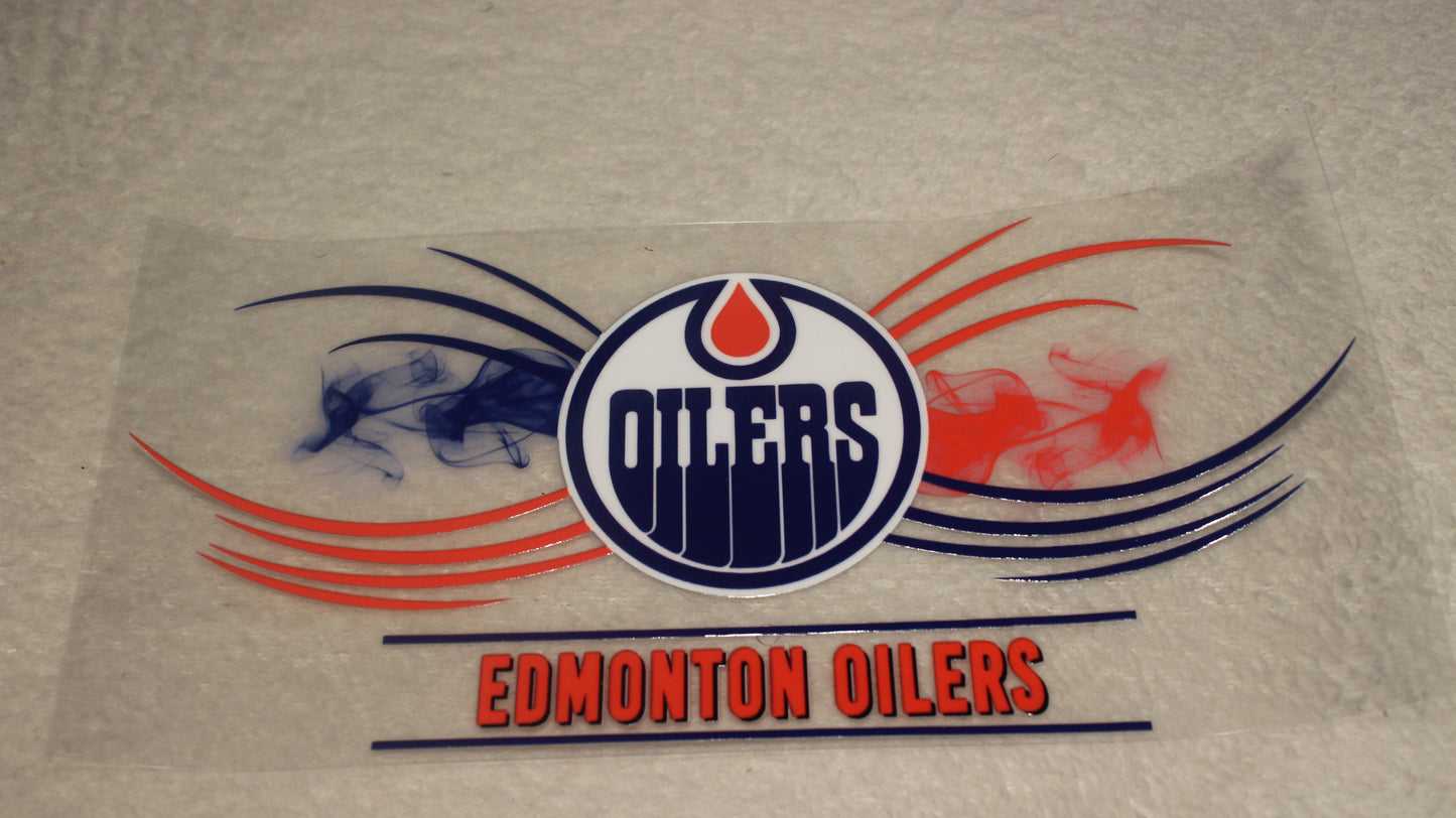 HOCKEY TEAM EDMONTON OILERS 16OZ UV STICKER WRAP