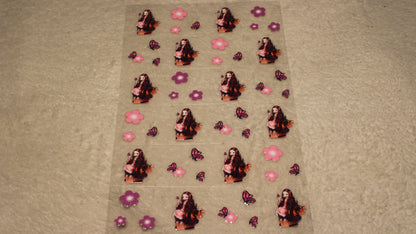 DEMON GIRL ANIME FAN UV CUP STICKER SHEET