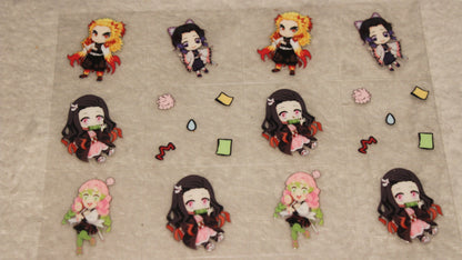 DEMON FAN ANIME UV STICKER SHEET