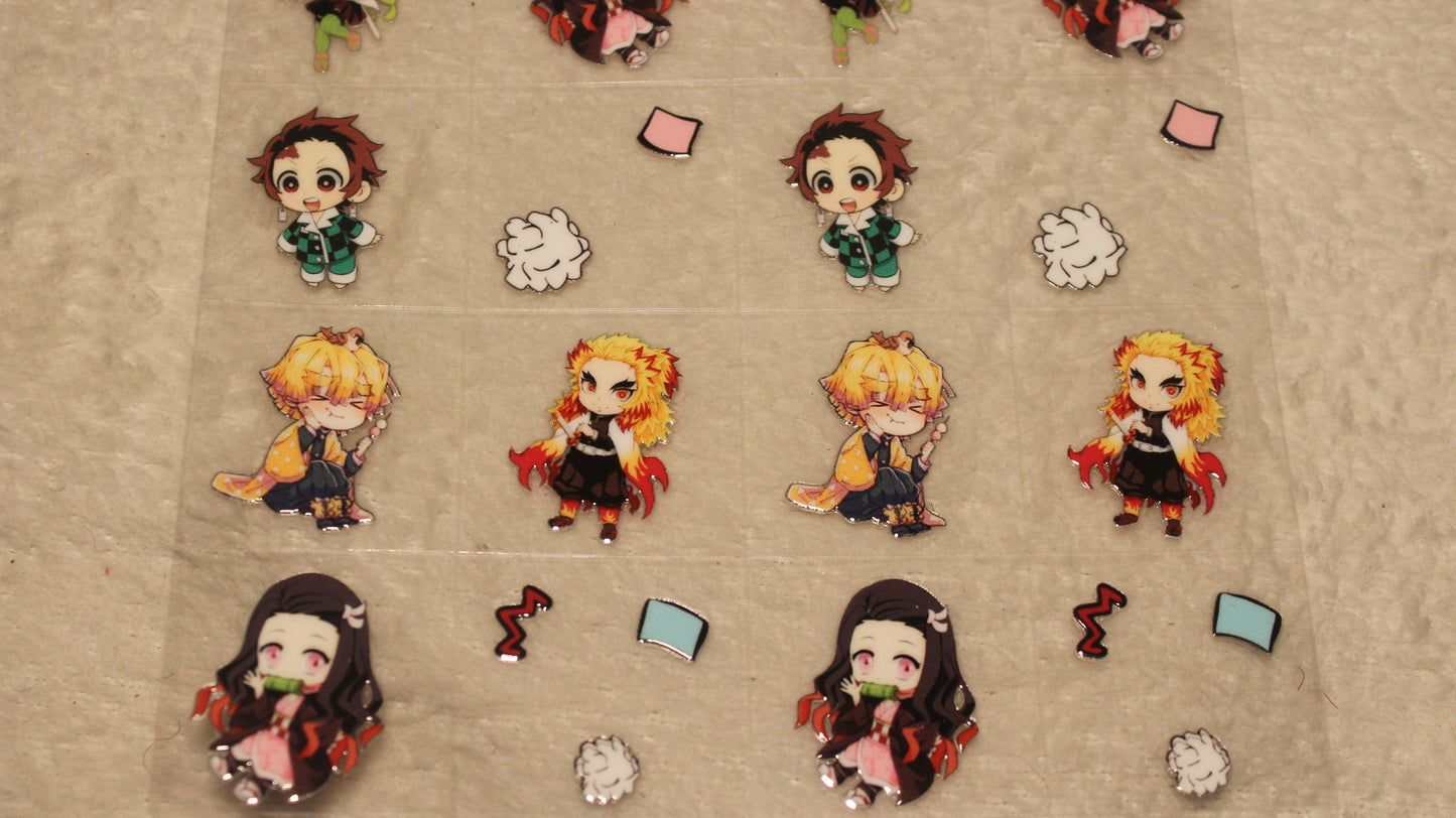 DEMON FAN ANIME UV STICKER SHEET