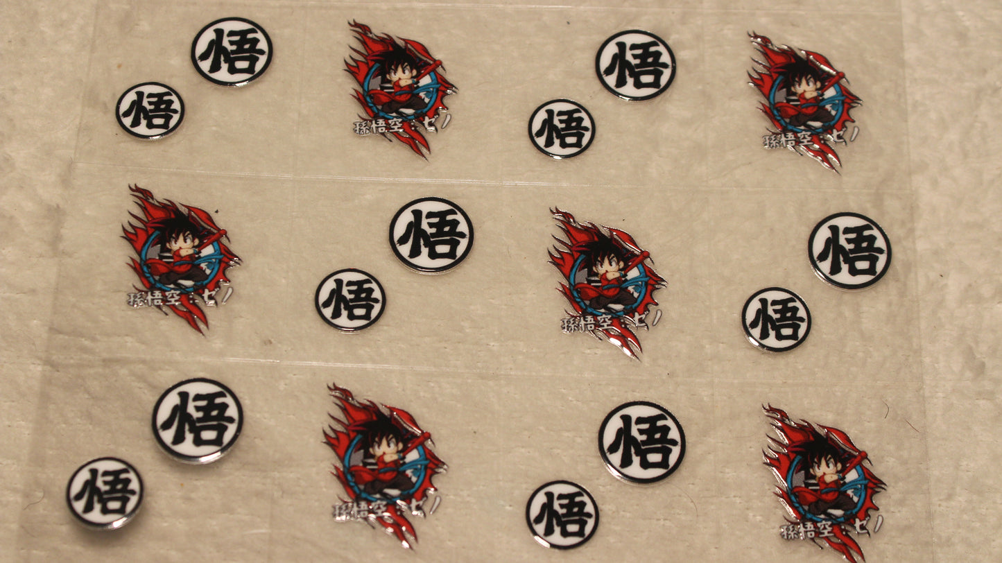 DRAGON ANIME FAN UV STICKER SHEET